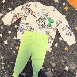 Nickelodeon Gray and Green Kids Matching Set